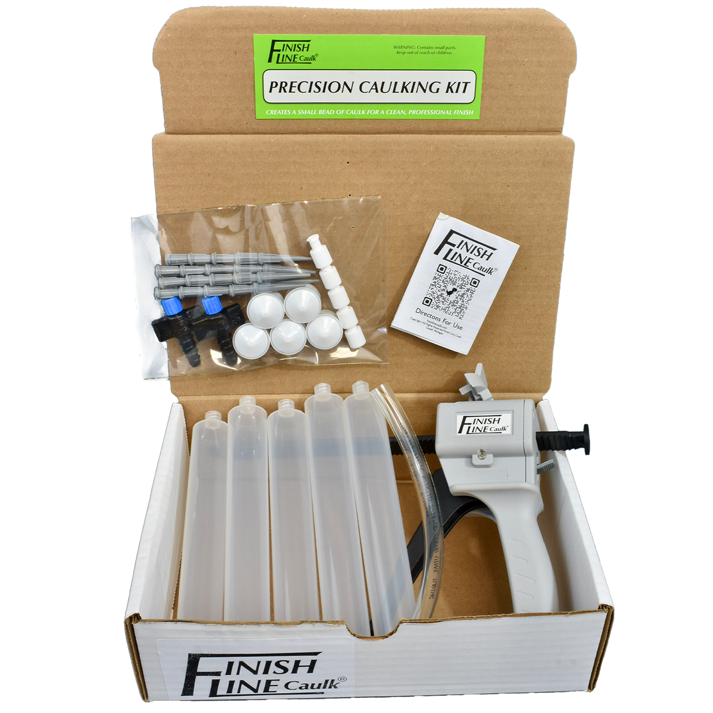 Finish Line Caulk Precision 55 mL Manual Dripless Syringe Style Caulk Dispenser and Filling System (Empty Syringe)