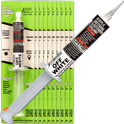 Finish Line Caulk – Off White Acrylic Urethane Elastomeric Sealant (1 oz)