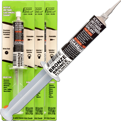Finish Line Caulk – Dark Bronze Acrylic Urethane Elastomeric Sealant (1 oz)