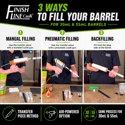 Finish Line Caulk® 55 mL Fill-Your-Own Refill Kits