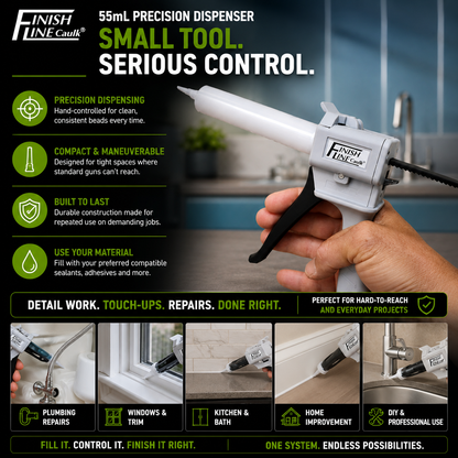 Finish Line Caulk® 55 mL Pre-Filled Precision Hand Dispenser Kit