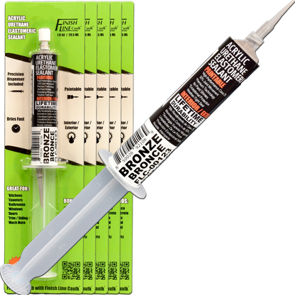 Finish Line Caulk – Dark Bronze Acrylic Urethane Elastomeric Sealant (1 oz)