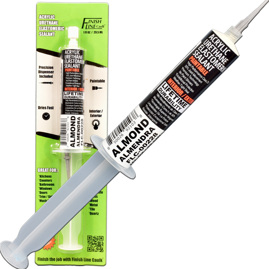 Finish Line Caulk – Almond Acrylic Urethane Elastomeric Sealant (1 oz)