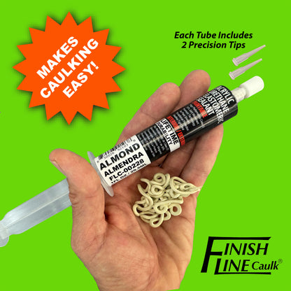 Finish Line Caulk – Almond Acrylic Urethane Elastomeric Sealant (1 oz)