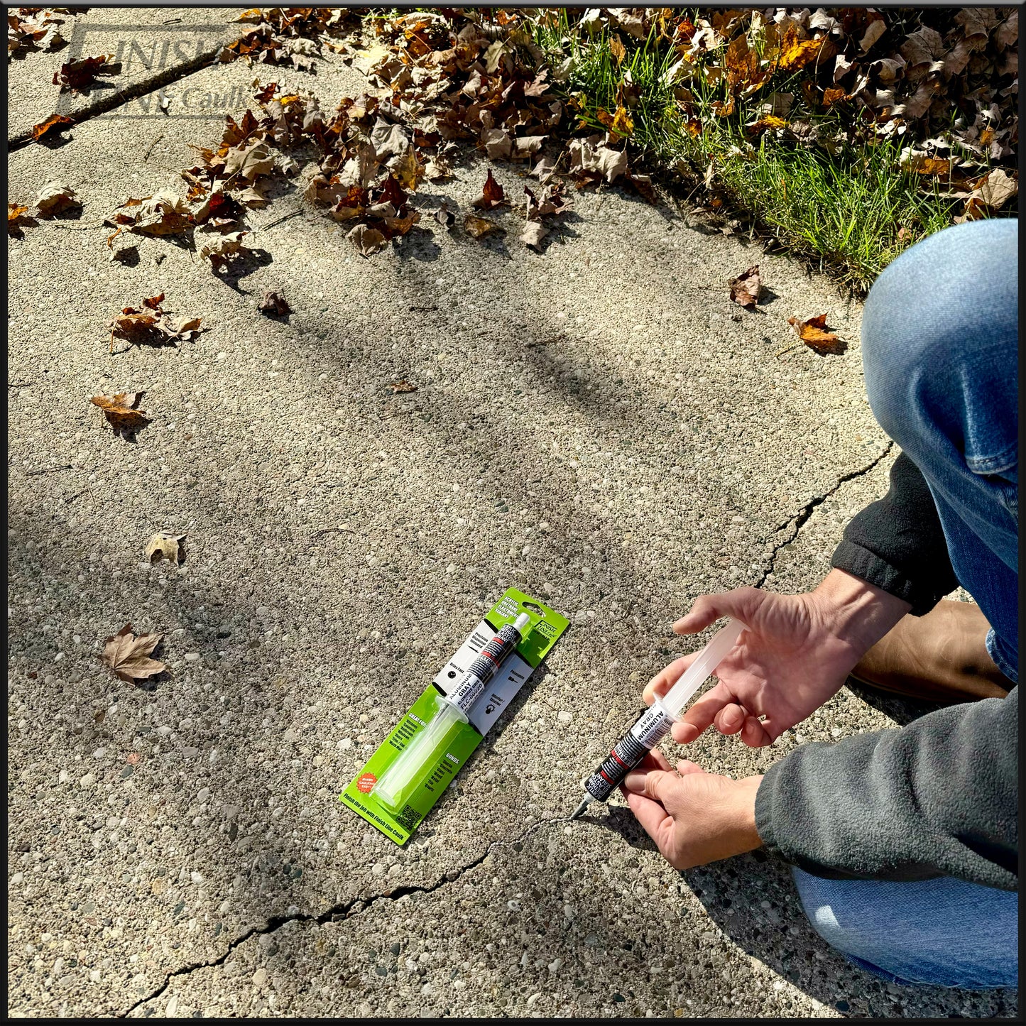 Finish Line Caulk – Acrylic Urethane Elastomeric Sealant Pre-Filled Precision Caulking Tube (30 mL)