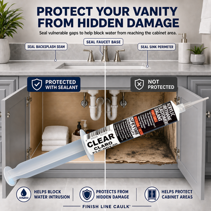 Finish Line Caulk® 30 mL Pre-Filled Precision Caulking Applicator – Single Tube