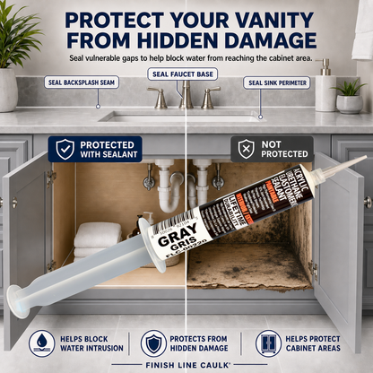 Finish Line Caulk® 30 mL Pre-Filled Precision Caulking Applicator – Single Tube