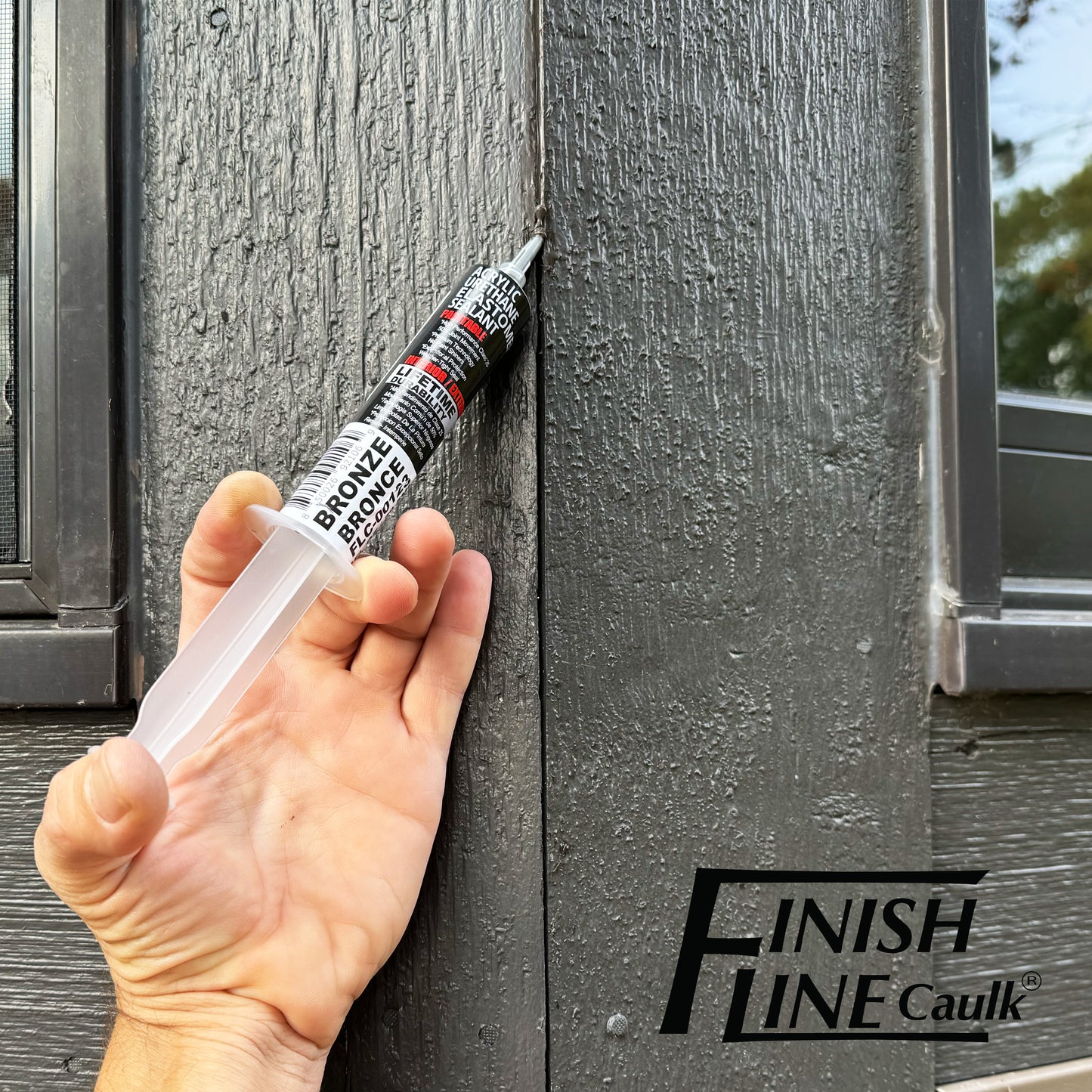 Finish Line Caulk – Acrylic Urethane Elastomeric Sealant Pre-Filled Precision Caulking Tube (30 mL)