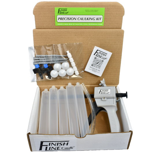 Finish Line Caulk Precision 55 mL Manual Dripless Syringe Style Caulk Dispenser and Filling System (Empty Syringe)
