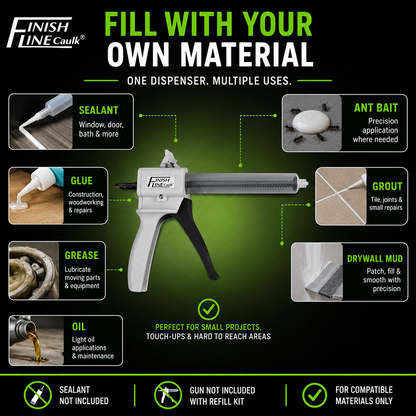 Finish Line Caulk® 55 mL Fill-Your-Own Refill Kits
