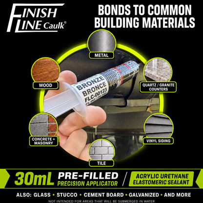 Finish Line Caulk® 30 mL Pre-Filled Precision Caulking Applicator – Single Tube