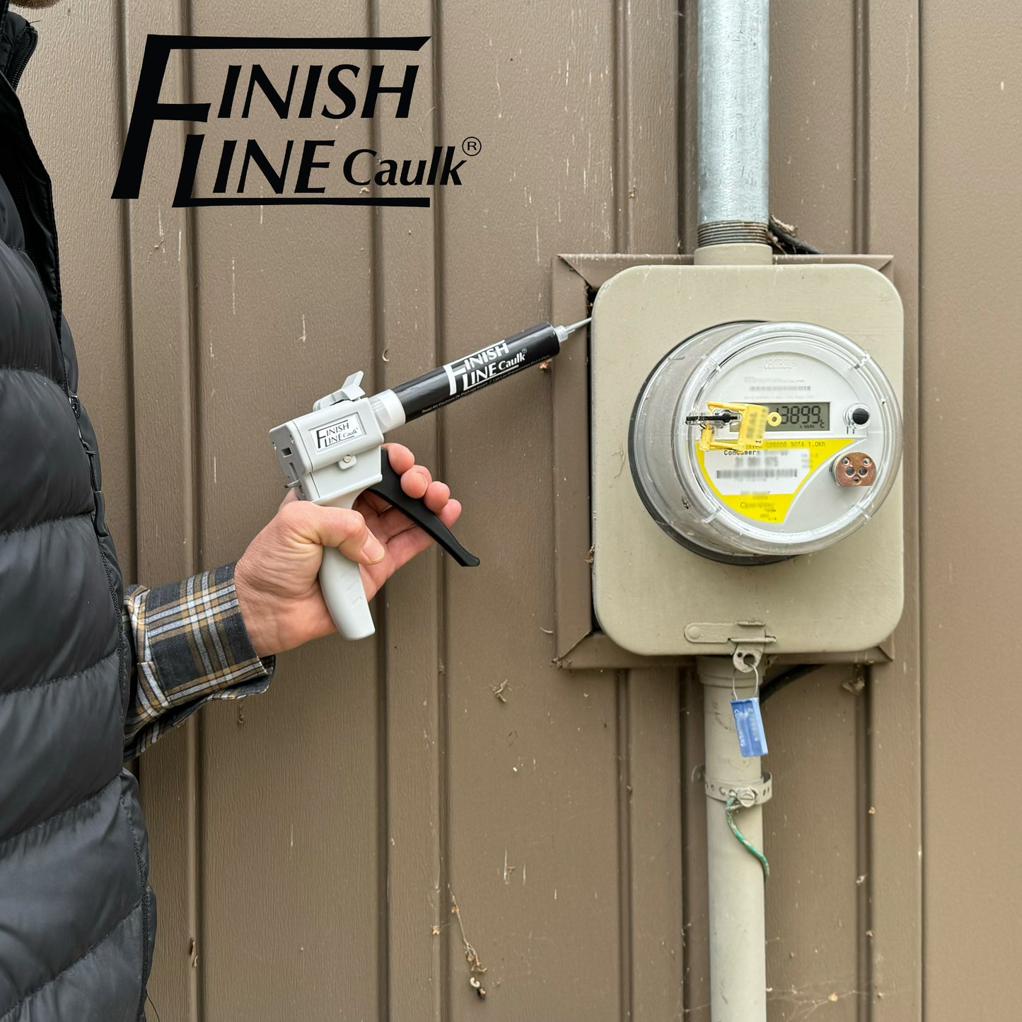 Finish Line Caulk – Precision Hand Dispenser Kit with Acrylic Urethane Sealant (55 mL Tubes)