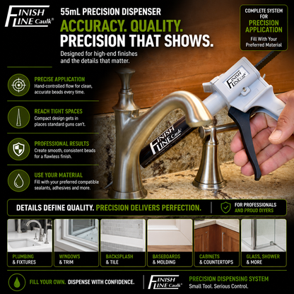 Finish Line Caulk® 55 mL Fill-Your-Own Precision Hand Dispenser Kit