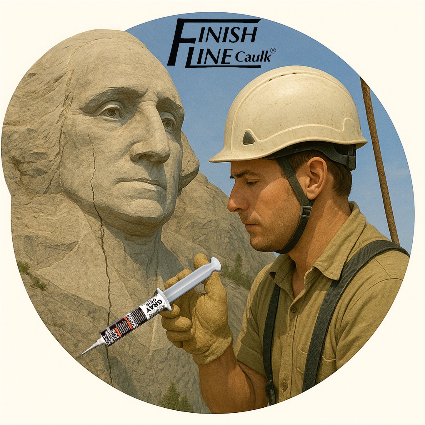 Finish Line Caulk – Aluminum Gray Acrylic Urethane Elastomeric Sealant (1 oz)