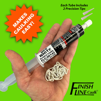 Finish Line Caulk – Off White Acrylic Urethane Elastomeric Sealant (1 oz)