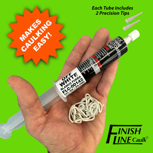 Finish Line Caulk – Off White Acrylic Urethane Elastomeric Sealant (1 oz)