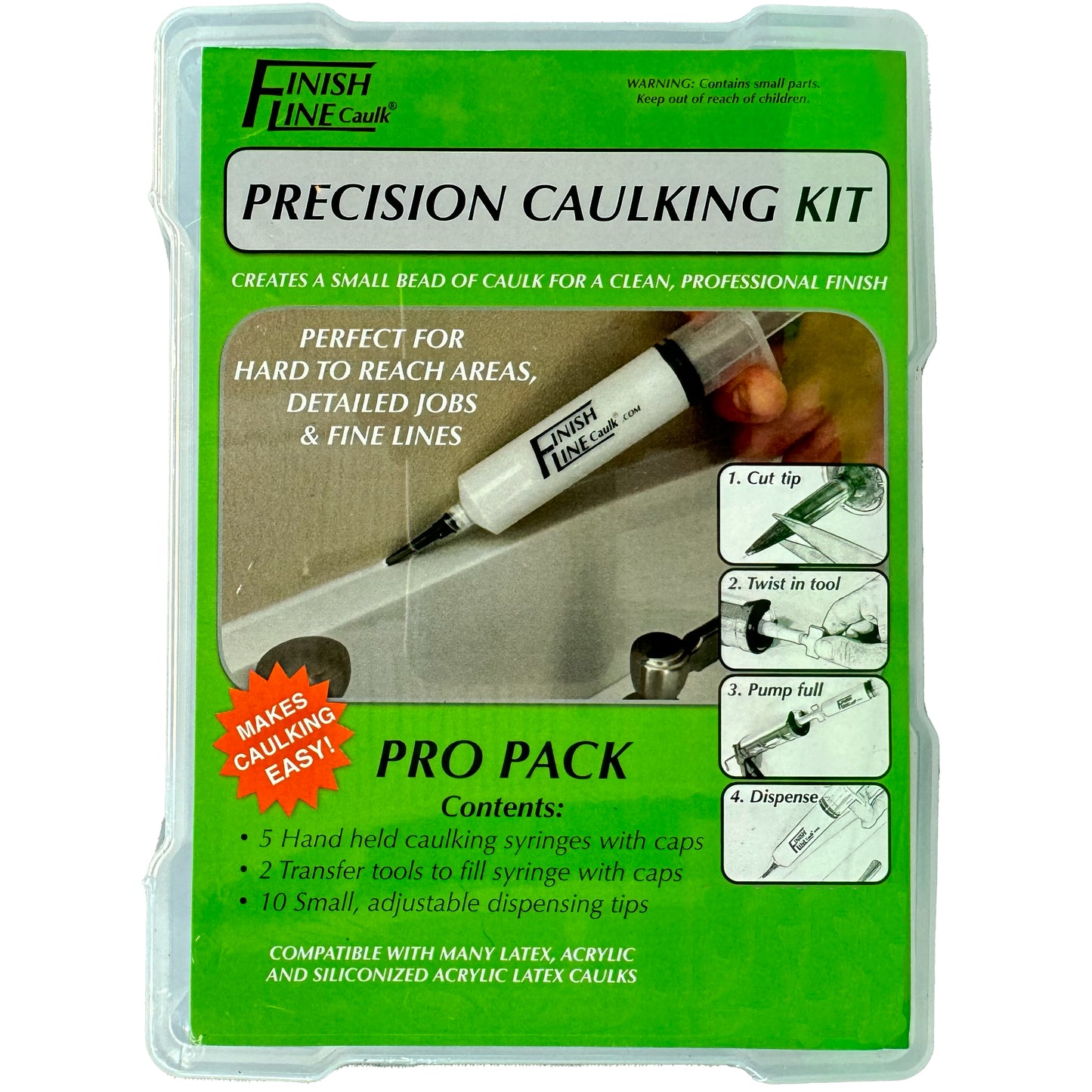Finish Line Caulk – Pro Pack Pouch (Fill‑It‑Yourself Precision Caulking Kits)