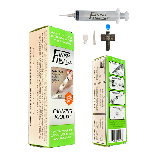 Finish Line Caulk® 30 mL Fill-Your-Own Precision Caulking Kit – Single Kit