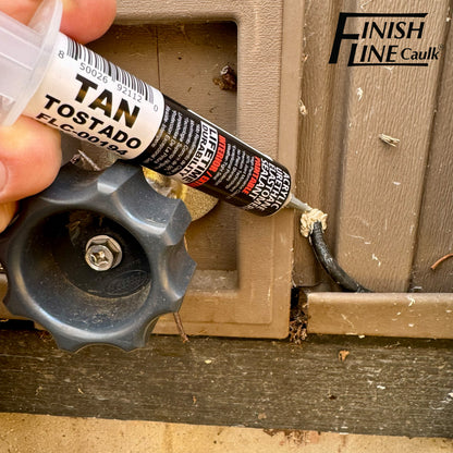 Finish Line Caulk – Tan Acrylic Urethane Elastomeric Sealant (1 oz)