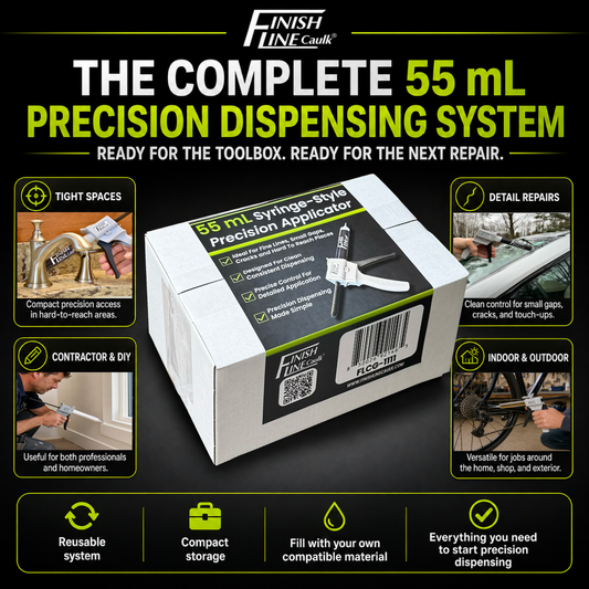 Finish Line Caulk® 55 mL Fill-Your-Own Precision Hand Dispenser Kit
