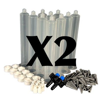 55ML Precision Refill Kit – 20 Barrel Set with Tips & Transfer Piece – For Finish Line Caulk Dispenser