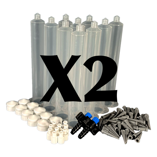 55ML Precision Refill Kit – 20 Barrel Set with Tips & Transfer Piece – For Finish Line Caulk Dispenser