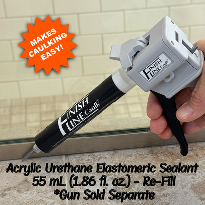 Finish Line Caulk – 55 mL Refill Tubes for Precision Caulking Gun (Choose Color)