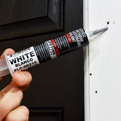 Finish Line Caulk – Acrylic Urethane Elastomeric Sealant Pre-Filled Precision Caulking Tube (30 mL)