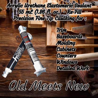 Finish Line Caulk – 55 mL Refill Tubes for Precision Caulking Gun (Choose Color)