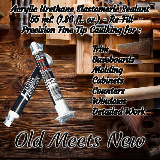 Finish Line Caulk – 55 mL Refill Tubes for Precision Caulking Gun (Choose Color)